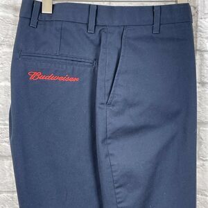 Budweiser Beer Work Uniform Navy Blue Uniform Work Pants Men's 36 Riverside